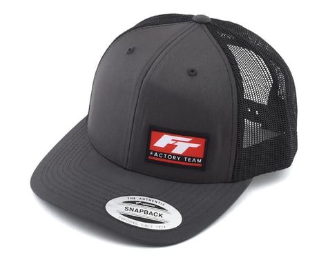 Team Associated Factory Team Logo "Curved Bill" Trucker Hat (Black/Grey) (One Size Fits Most)