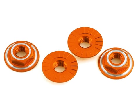 Avid RC Ringer 4mm Wheel Nuts (Orange) (4)