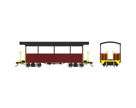 Bachmann Excursion Car (Burgundy/Black Roof) (On30 Scale)