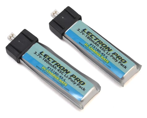 Common Sense RC Lectron Pro 1S LiPo 45C LiPo Battery (3.7V/180mAh) (2)
