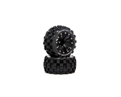 DuraTrax STAKKER ST Black 2.8 Mounted .5 Offset C2 Tires DTXC5561