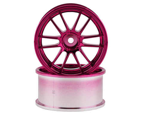 Mikuni Ultimate GL 6-Split Spoke Drift Wheels (Plated Pink) (2) (7mm Offset)
