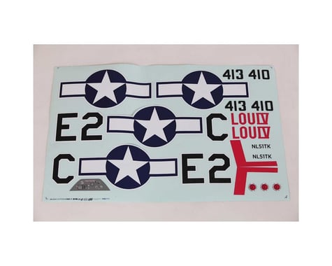 E Flite Decal Set for P-51D 1.5m Mustang EFL01270