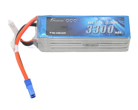 Gens Ace 22.2V 60C 6S 3300mAh Lipo Battery Pack with EC5 Plug GA-B-60C-3300-6S1P-EC5