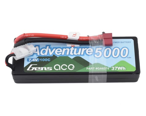 Gens Ace Adventure 5000mAh 7.4V 100C 2S1P HardCase Lipo Battery Pack 24# with Deans Plug GA-A-100C-5000-2S1P-HardCase-24