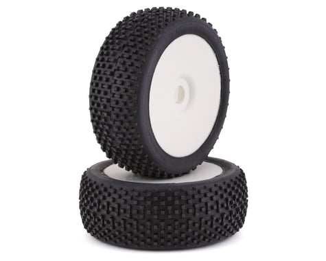 GRP Tyres Atomic Pre-Mounted 1/8 Buggy Tires (2) (White) (Extra Soft)