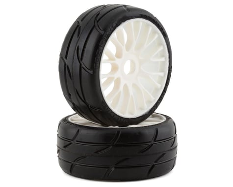 GRP Tyres GT - TO3 Revo Belted Pre-Mounted 1/8 Buggy Tires (White) (2) (XB3)