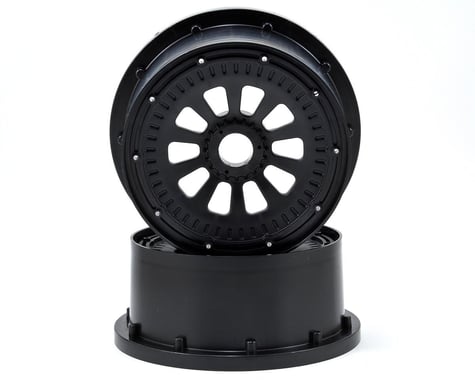 Losi Beadlock Wheel Set Black 5IVE-T (2) LOSB7034
