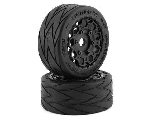Method RC Velociter Belted Pre-Mount 1/7 On-Road Tires (Black) (2)