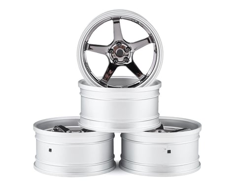 MST GT Wheel Set (Matte Silver/Black Chrome) (4)