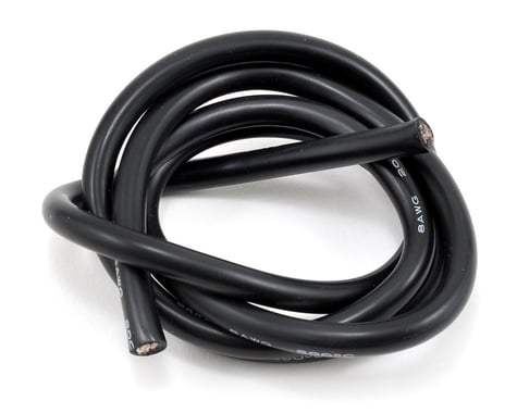ProTek RC Silicone Hookup Wire (Black) (1 Meter) (8AWG)