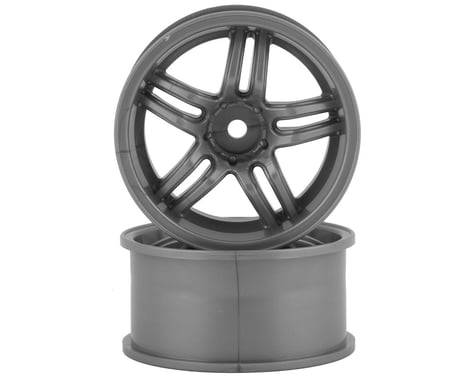 RC Art Evolve 33-R 5-Split Spoke Drift Wheels (Silver) (2) (8mm Offset)