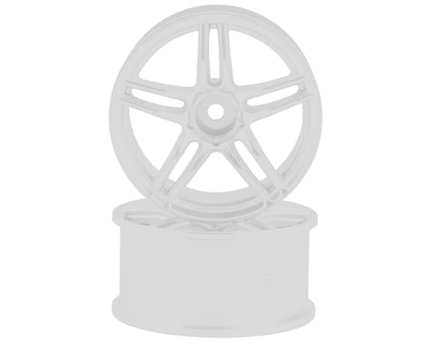 RC Art Evolve 05-K 5-Split Spoke Drift Wheels (White) (2) (8mm Offset)