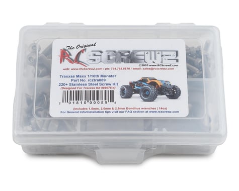 RC Screwz Stainless Steel Screw Kit Traxxas Maxx 1/10 Monster RCZTRA089