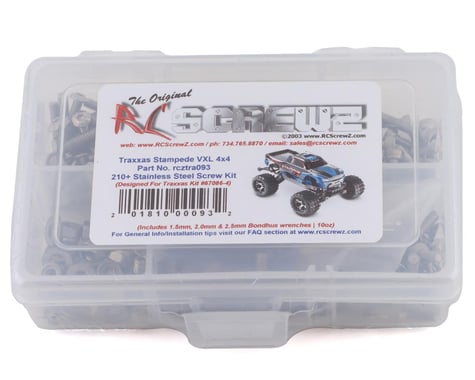 RC Screwz Traxxas Stampede VXL 4x4 Stainless Steel Screw Kit