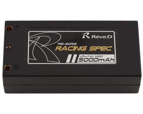 Reve D 2S 100C LiPo Battery (7.4V/5000mAh) w/4mm Bullets