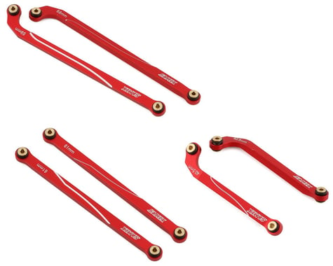 Samix SCX24 Deadbolt/Betty Aluminum High Clearance Link Kit (6) (Red)