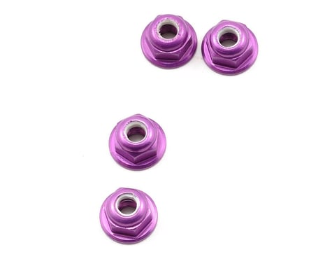Schumacher 4mm Alloy Wheel Nut (Purple) (4)