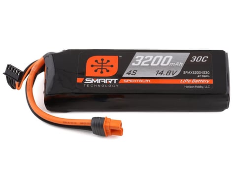 Spektrum IC3 14.8V 3200mAh 4S 30C Smart LiPo Battery SPMX32004S30