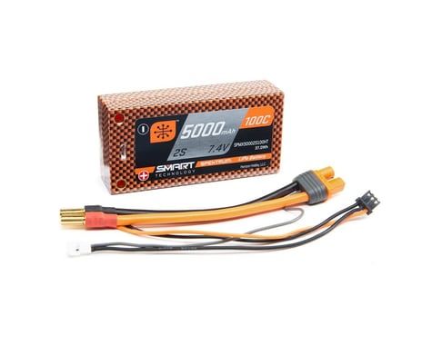 Spektrum 5000mAh 2S 7.4V 100C Smart LiPo Battery SPMX50002S100HT
