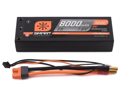 Spektrum 8000mAh 2S 7.6V 100C Smart HV LiPo Battery SPMX80002S100HT
