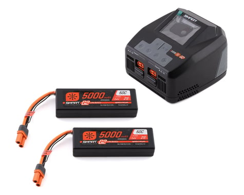 Spektrum RC Smart G2 PowerStage 4S Bundle w/Two 2S Smart LiPo Batteries