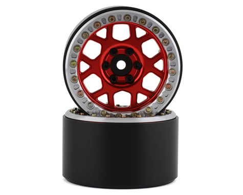 SSD RC 2.2” Boxer Beadlock Wheels (Red) (2)