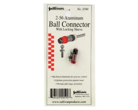 Sullivan 2-56 Aluminum Ball Link with Locking Sleeve (Red)