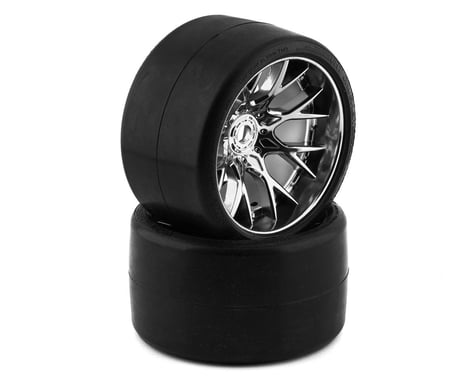 Sweep VHT Crusher Pre-Mounted Monster Truck Belted Slick Tires (Chrome) (2)