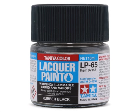 Tamiya LP-65 Rubber Black Lacquer Paint (10ml)