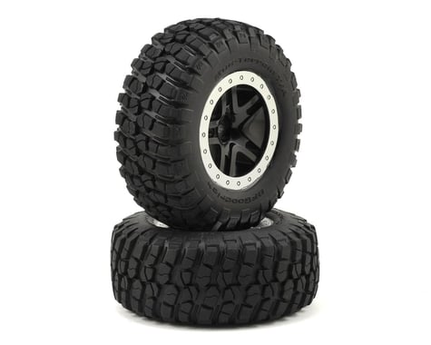 Traxxas Tire/Wheel Assy Glued Split Spoke Black (2) TRA5883