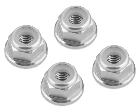 DragRace Concepts M4 Serrated Flanged Lock Nuts (Silver) (4)