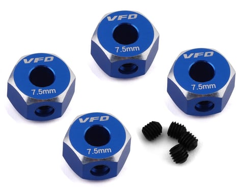V-Force Designs Team Associated 12mm Hex Adapters (Blue) (4) (7.5mm)