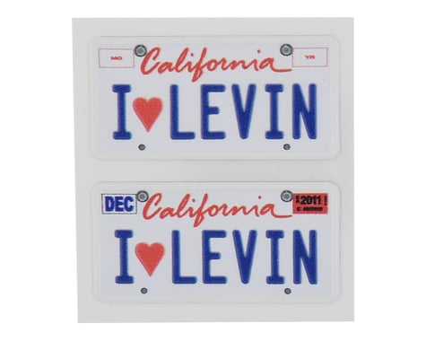 WRAP-UP NEXT REAL 3D U.S. License Plate (2) (I LOVE LEVIN) (11x50mm)
