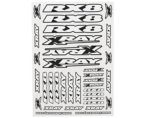 XRAY RX8 Sticker Sheet (White)