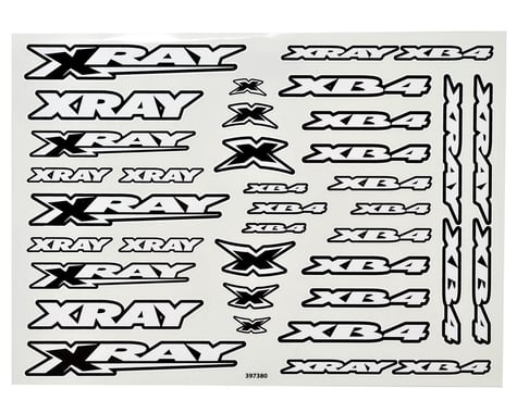 XRAY XB4 Sticker Sheet (White)