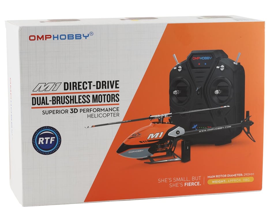 OMPHobby M1 Electric RTF Electric Helicopter (Orange) (OMP