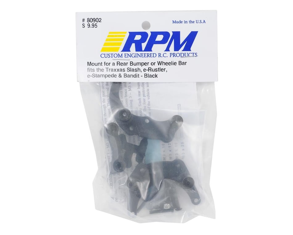 RPM R/C Rear Bumper Mount Black Slash 2wd RPM80902 