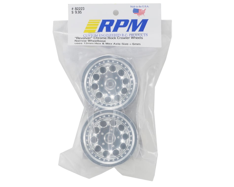 NEW RPM Traxxas F/R Revolver 2.2" Chrome Wheel Set RPM82063 2 