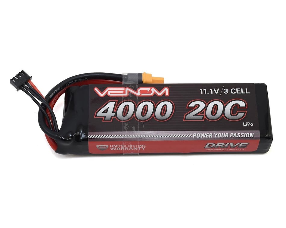 Venom 20C 3S 4000mAh 11.1V LiPo Battery with Sport Charger Combo