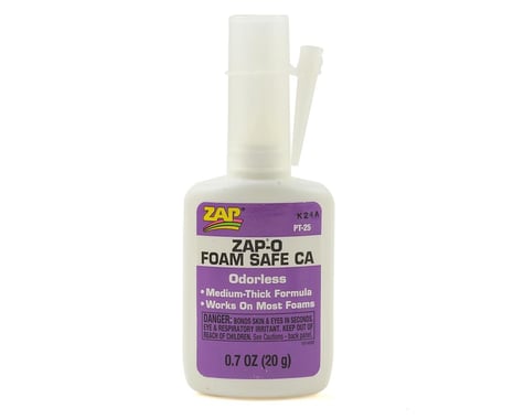 Zap Adhesives Zap-O Odorless CA+ Foam Safe Glue .7 oz PAAPT25