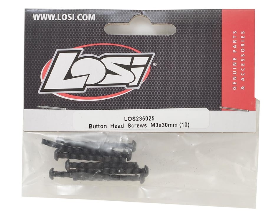 Team LOSI Button Head Screws M3x30mm LOS235025 10