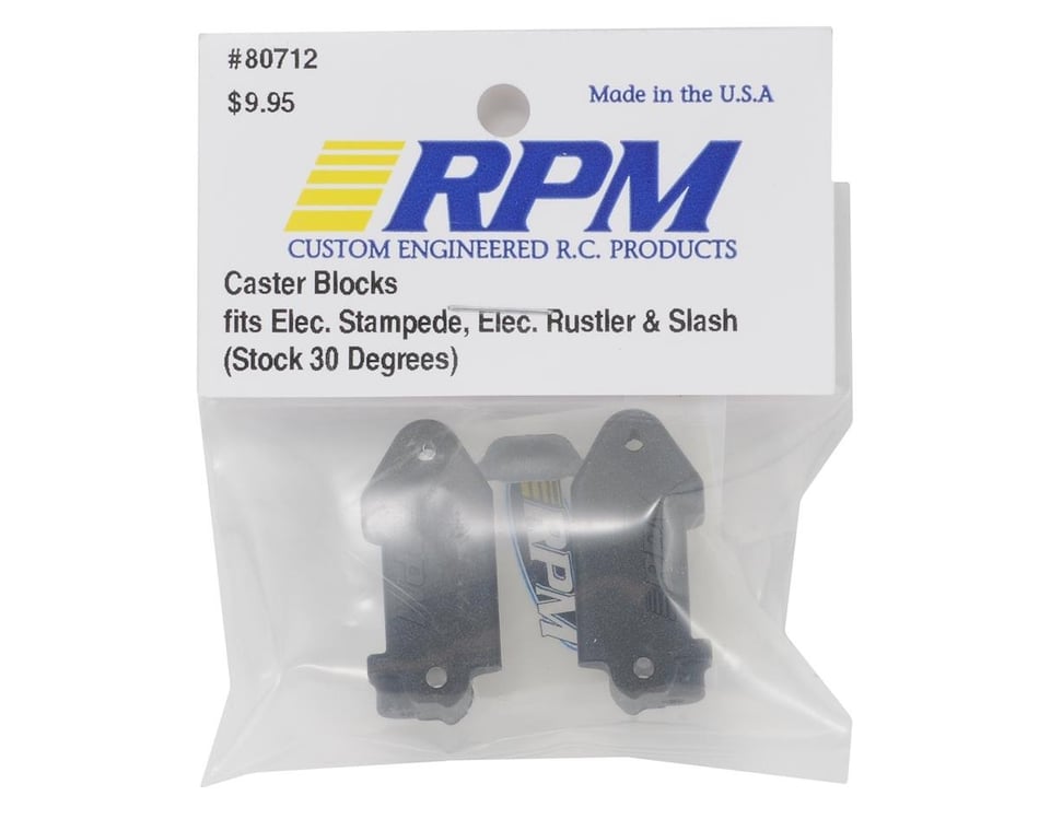 Traxxas Stampede/Rustler/Slash/Bandit Blue 30 Degree Castor Blocks RPM80715