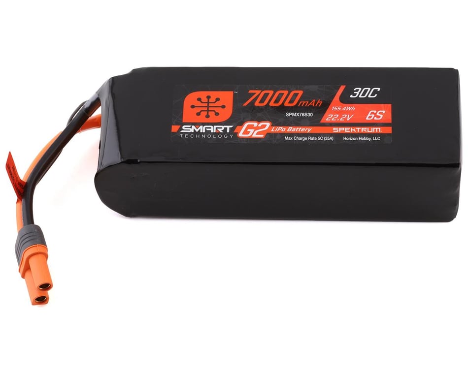 Spektrum 22.2 V 7000 mAh 6 S 30 C Smart RC Lipo Batterie G2 IC5/EC5 SPMX76S30