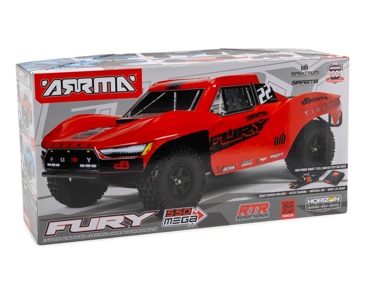 Arrma Fury 2WD MEGA 550 1/10 RTR Short Course Truck (Green) [ARA3221T1 ...