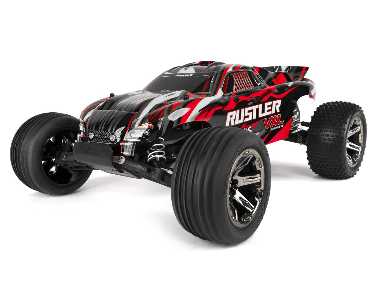 Traxxas Rustler VXL Brushless 1/10 RTR Stadium Truck (Red) [TRA37076-74 ...